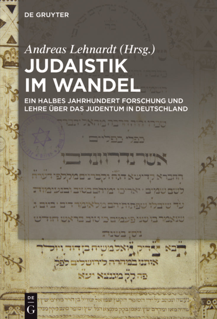 Cover image for Judaistik im Wandel ISBN 9783110521030